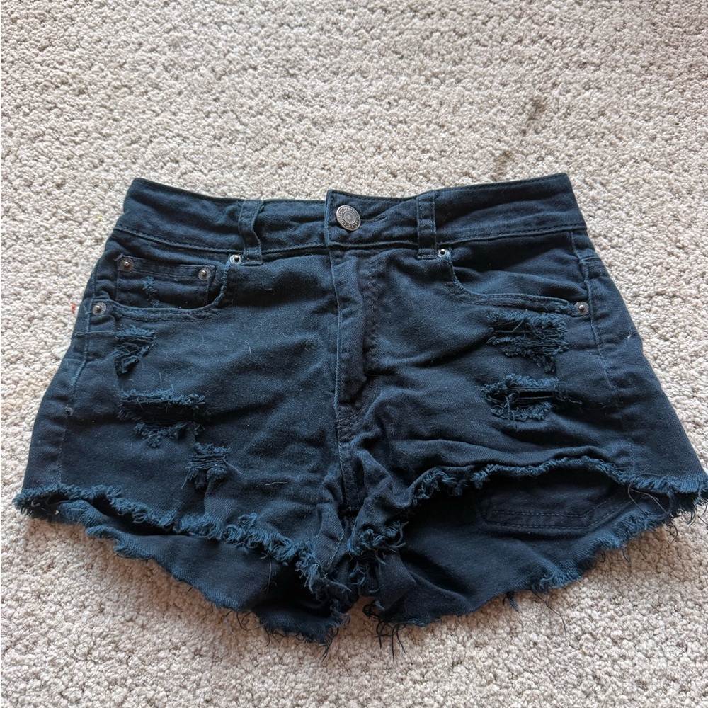 American Eagle Black Denim Shorts